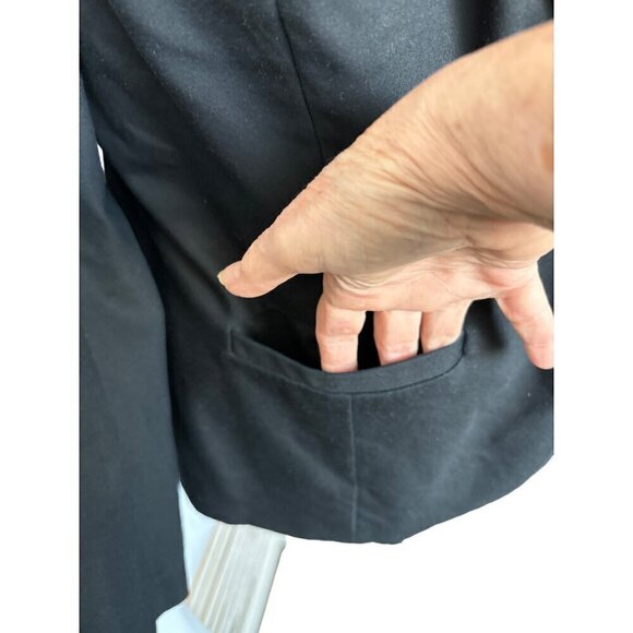 Lane Bryant Blazer Black Women 18 Classic Tailored  One Button Cotton Poly Blend - Picture 4 of 15